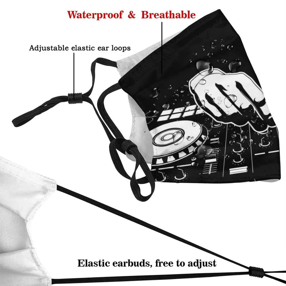 Dj Adult Kids Anti Dust Filter Diy Mask Musical Dj Edm Disc Jockey House Music Music Music Lover 90S Kids Partygoer Party Songs