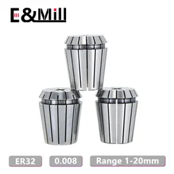 High Precision ER32 1~25mm 0.008 ER Collet Chuck For CNC Milling Tool Holder Engraving Machine Lathe Mill Spring Collet Chuck