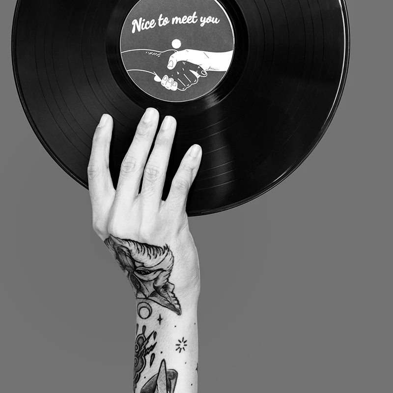 Black and White Vinyl Record Photo Poster Canvas Painting Vintage Music Wall Art Prints Musician Gift Music Studio Decor Picture