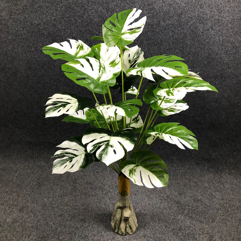 Imagem -06 - Plantas Artificiais Grandes Monstera Palmeira Tropical Alta Folhas de Tartaruga Falsas Plástico para Decoração de Jardim Caseiro 95cm