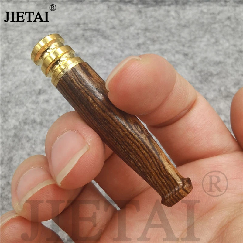 Natural Wood Cigarette Holder Filter Smoking Pipe Bit Straight Mini Mouthpiece Portable Smoke Tools Polished Ebony Sandal