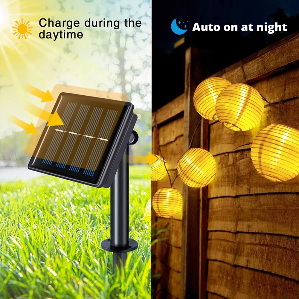 LED Solar Outdoor Lantern Solar String Light LED Solar Light Wedding Lantern Street Holiday Garland Garden Decoration