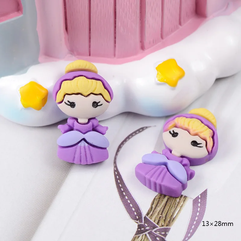 Resin Cartoon Princess Diy Material Slime Filler Accessories Clay Charms Playdough Tools Learning Toys for Children Unisex Model