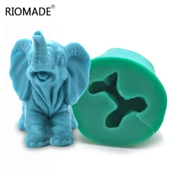 3D Elephant Candle Molds For Candle Making Silicone Mold For Cake Sculpture Ice Sculpture Handmade Plaster Animal MouldS0102DX25