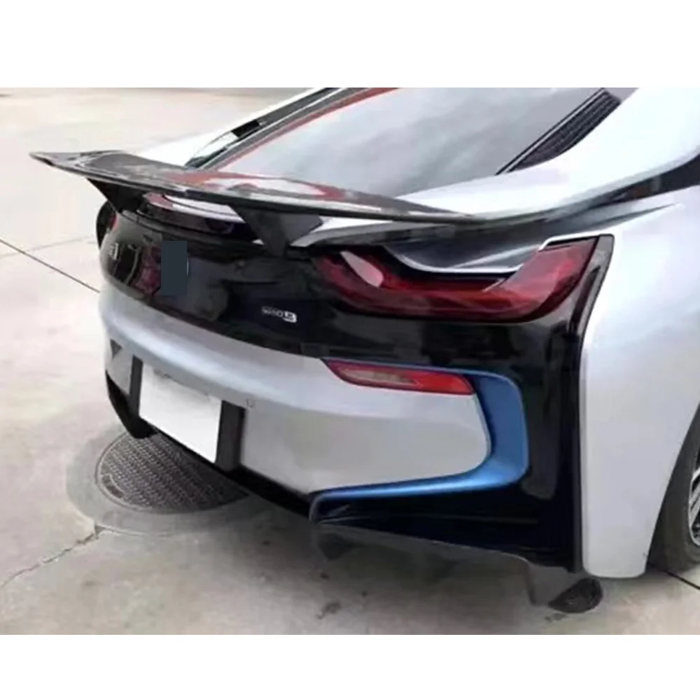 Real Carbon Fiber Rear Trunk Lip Wing Spoiler for Bmw I8 2014-UP Auto Racing Car Styling Tail Boot Body Kit