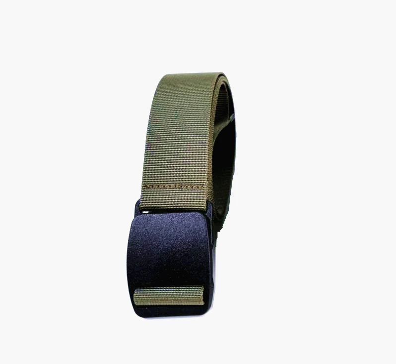 Men Women\'s Real Nylon Belt Outdoor Quick-drying Canvas Cintos Plastic Buckle Ultra Light Belts Student Military Training Strap