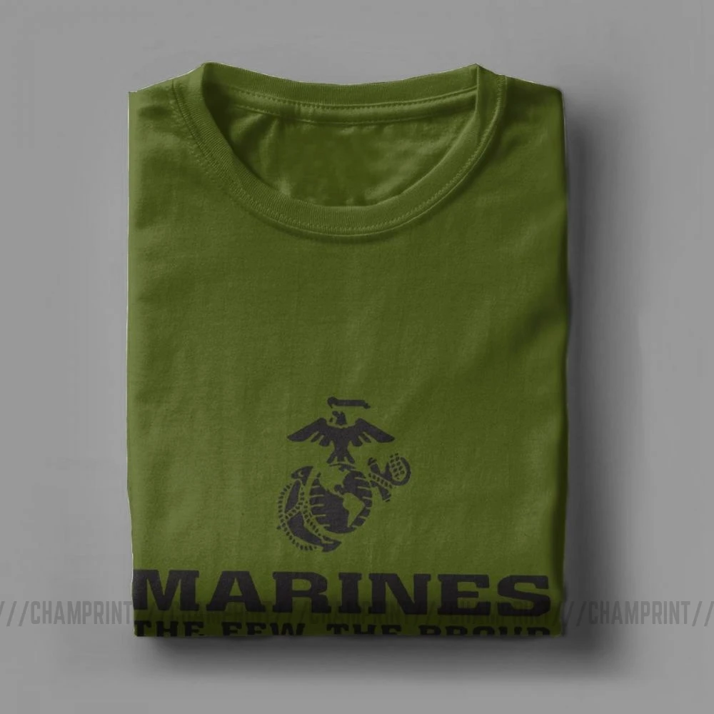 Marines Tops The Few The Proud USMC Tees Marine Corps Military MOS 0317 Men T Shirts Vintage Short Sleeve O Neck T-Shirts Cotton