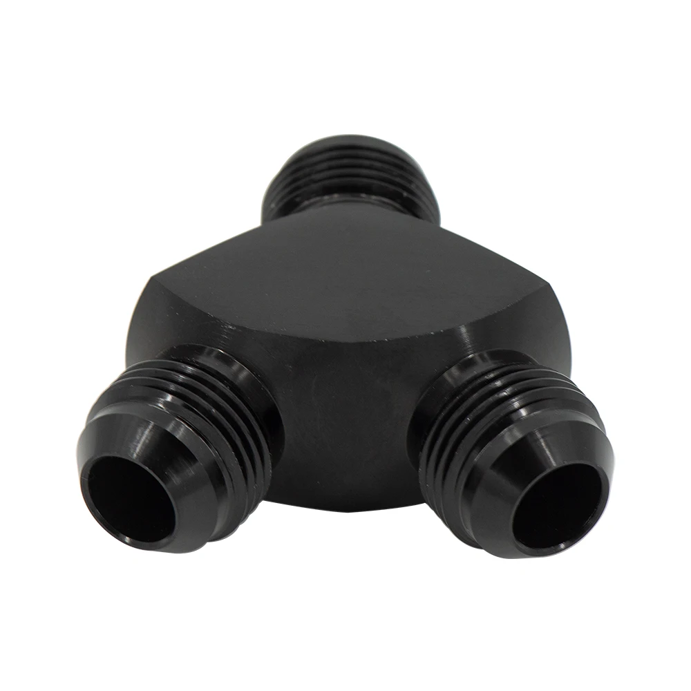 Universale AN6 AN8 AN10 AN12 raccordi adattatori per blocchi a Y in alluminio adattatore nero tipo Y giunto per tubi dell\'olio