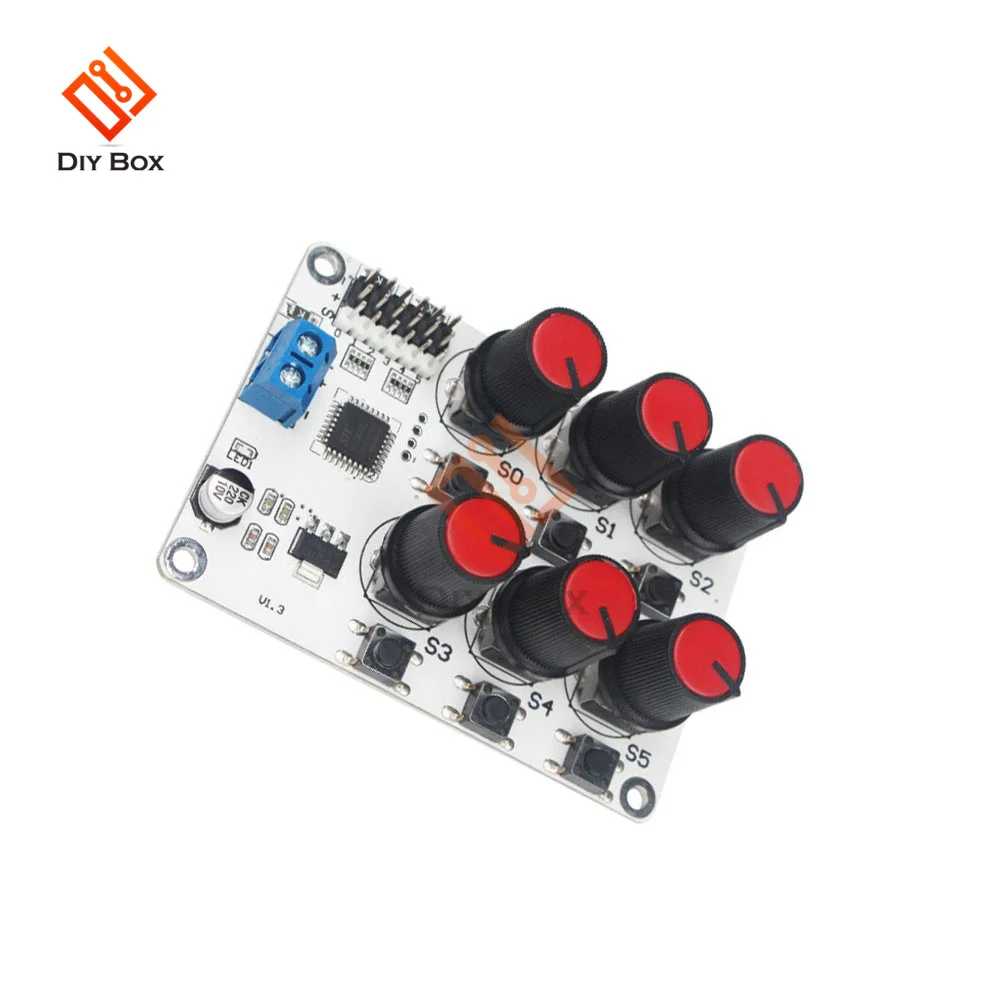 6 Channel Digital Servo Tester 6CH Rotary Knob Servo Driver Controller Board Overcurrent Protection DC5-8.4V