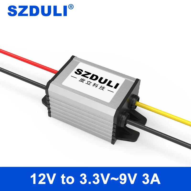 12V to 3.3V 3.7V 4.2V 5V 6V 7.5V 9V 3A power module transformer car DC power supply step-down device CE RoHS waterproof