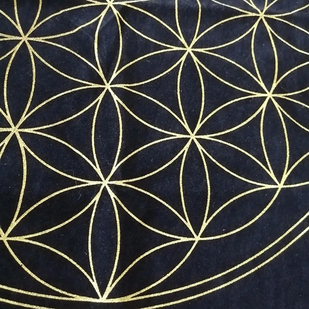 Die Blume Des Lebens Kristall Gitter Tarot Karte Tischdecke Samt Divination Altar Bord Spiel Vermögen Astrologie Oracle Karten Tuch