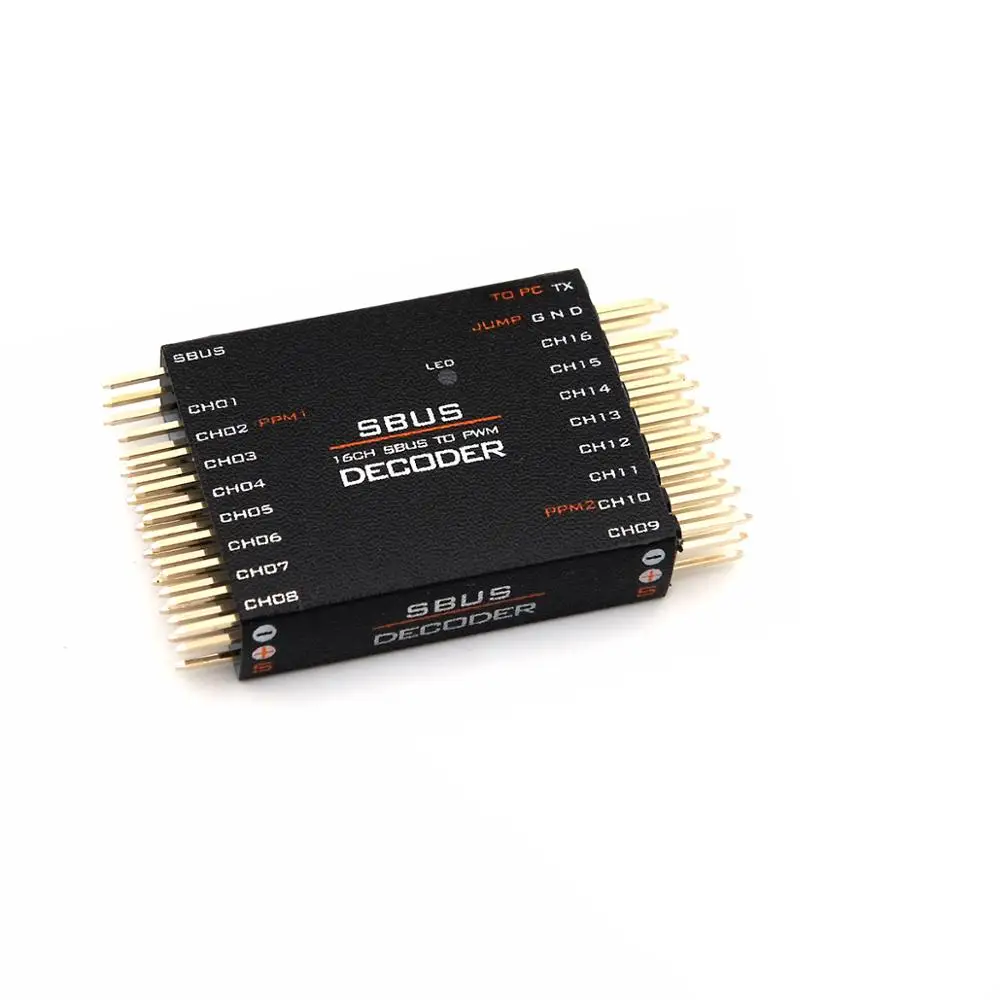 SBUS To PWM PPM Decoder 16CH  PWM output  Servo For Futaba Frsky X8R RXSR Airplane