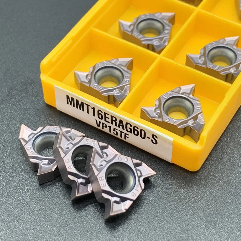 10 pz MMT 16IR AG60 VP15TF US735 UE6020 portautensili per scanalatura esterna lama in metallo duro MMT16IR AG60-S utensile per tornitura fresatura da taglio