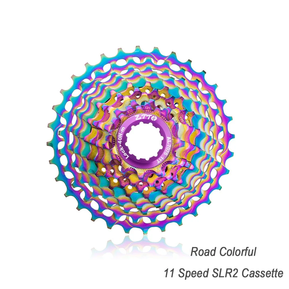 

Ultralight Colorful Road Bike 11 Speed Cassette 11-28/32/34/36T SLR2 CNC Gravel Bike Freewheel 22s Flywheel K7 11V Sprocket