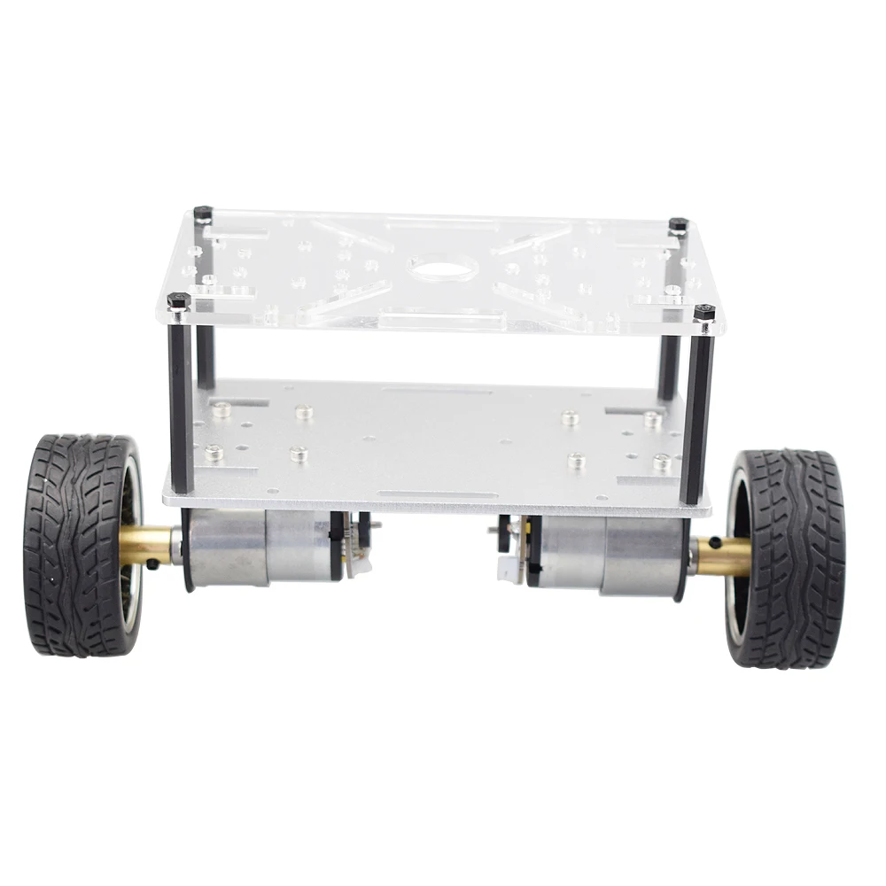 Double layer RC Two Wheel Self Balancing Robot Car Chassis Kit with DC 12V Speed Encoder Motor for Arduino DIY STEM Education