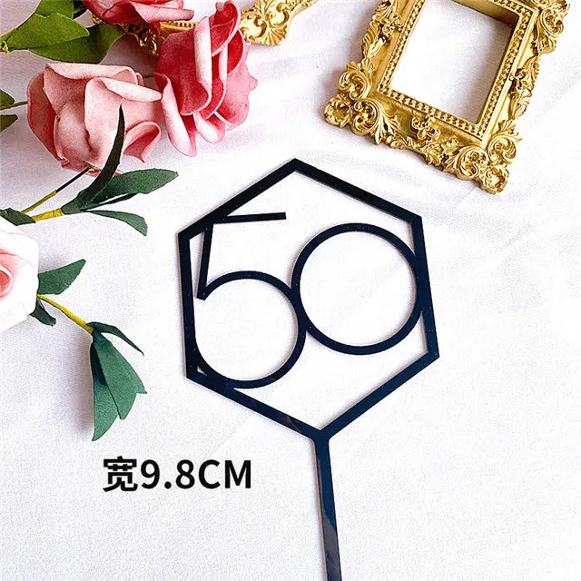 Neue 10/18/20 Zahl Alles Gute zum Geburtstag Kuchen Topper Gold Geburtstag Party Acryl Cupcake Topper Hochzeitstag Dessert Dekoration – Detail 33