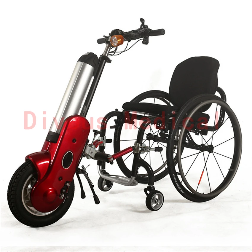 

Q1400W Disabled Manual Wheelchair Attachments Trailer Electric Drive Front Eleltric Handbike Sport / Folding Wheel Chair