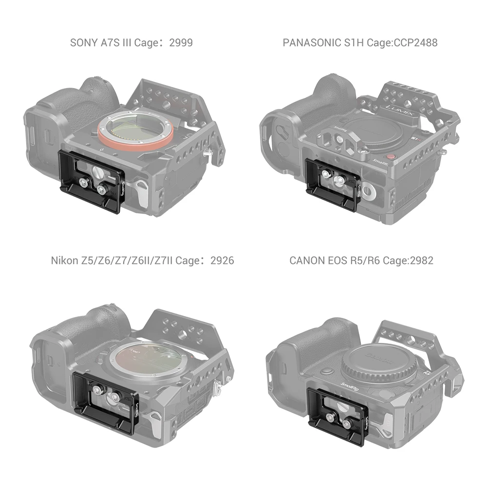 SmallRig Arca-Type Quick Release Plate for DJI RS 2 and RSC 2 Gimbal for RS 2/RSC 2/RS 3/RS 3 Pro 3154