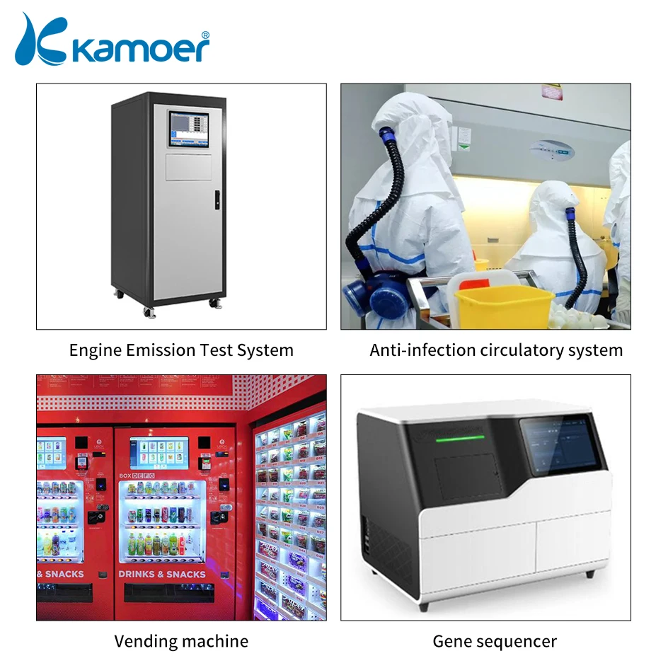 Imagem -06 - Bomba de Vácuo Diafragma Baixo Ruído Série Paralela para Laboratório e Beleza Motor dc Pressão Negativa 0.098mpa 68l Min Kamoer-hlvp8