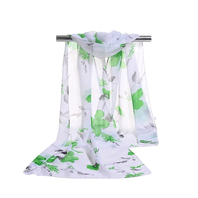 160*50cm New Fashion woman print Fresh chiffon scarf wild shawl sunscreen Flower floral girl scarf scarves