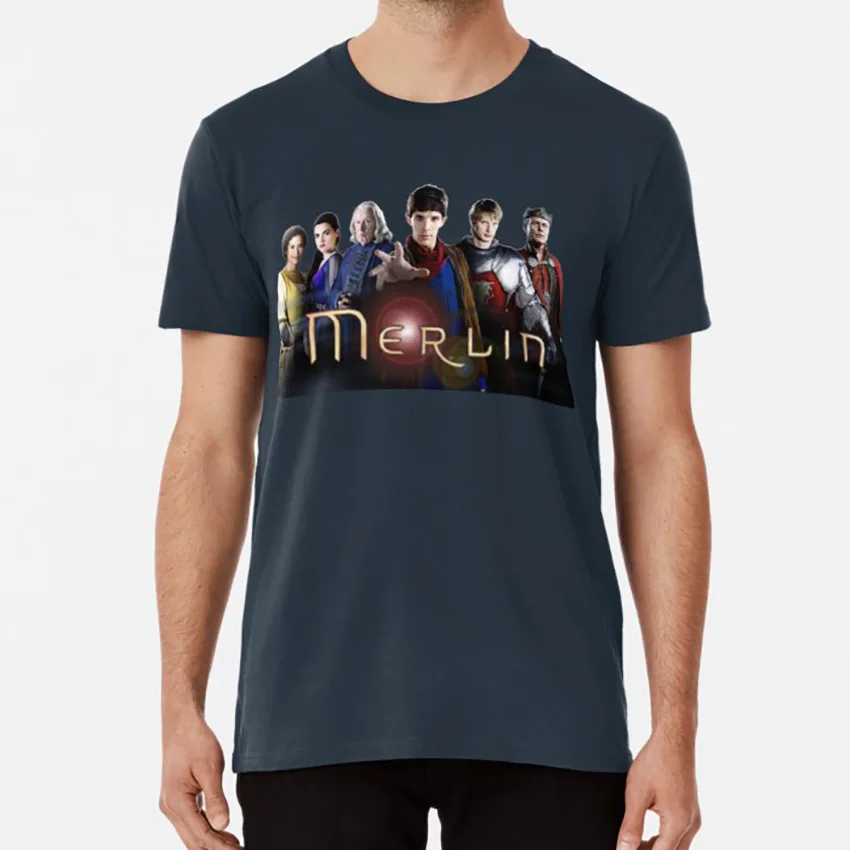 Camiseta de Merlin, John Hurt, Bradley, James, Colin, Morgan, Merlin, Magic, Arthur, historia de la serie de Tv