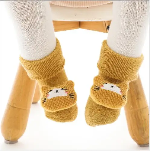 0-3 jahr Winter dick terry kinder socken warme baby rohr socken nette puppe baby junge mädchen nicht-slip boden socken