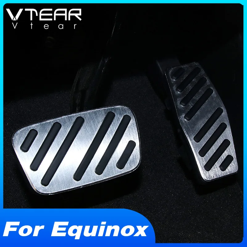 Vtear Car Inner Brake Accelerator Pedal Cover Decoration Interior Details Accessories Anti-Kick Parts For Chevrolet Equinox 2021