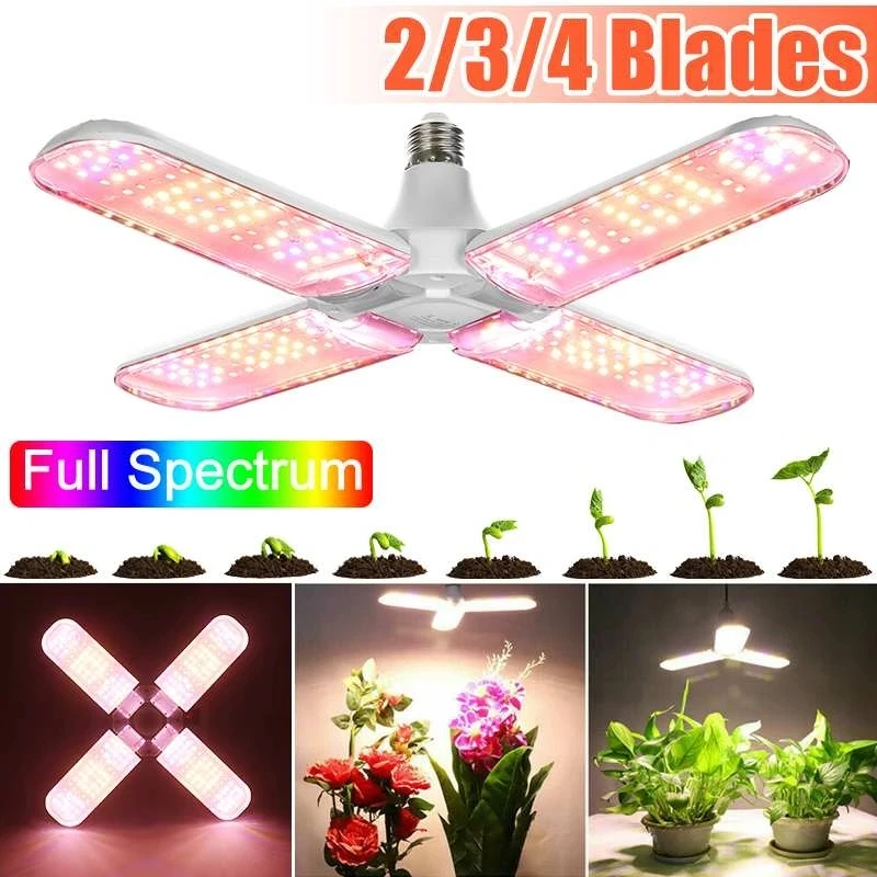 Imagem -04 - Led Crescer Espectro Completo de Luz E27 Planta Dobrável Crescer Luz Ac110v 220v Phyto Lâmpada para Mudas de Flor Vegetal Interior