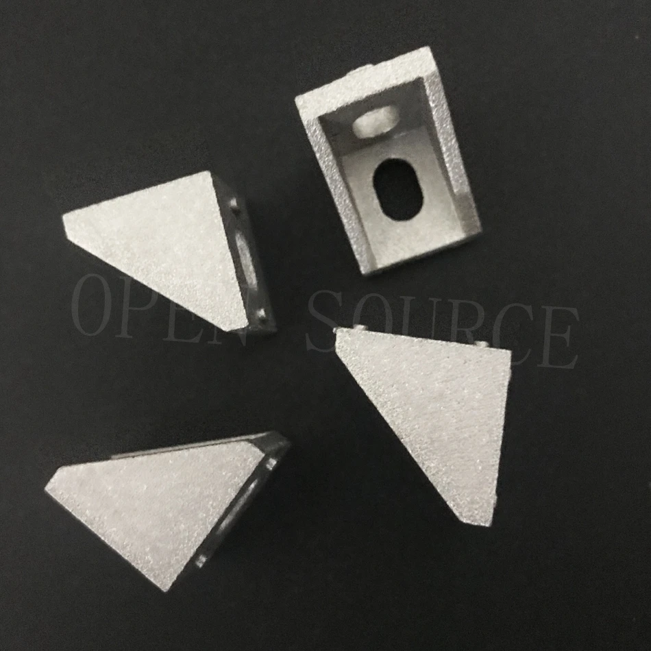 

50pcs 2020 Black and Sliver Bracket Aluminum Profile Corner Fitting Angle for 2020 Aluminum Profile 3d Printer Parts