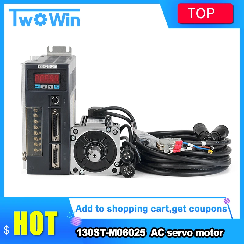 Servo Motor da C.a. e Motorista com Jogos do Sistema Servo do Cabo de Medidores 130st-m06025 1.5kw 6n.m 1500w