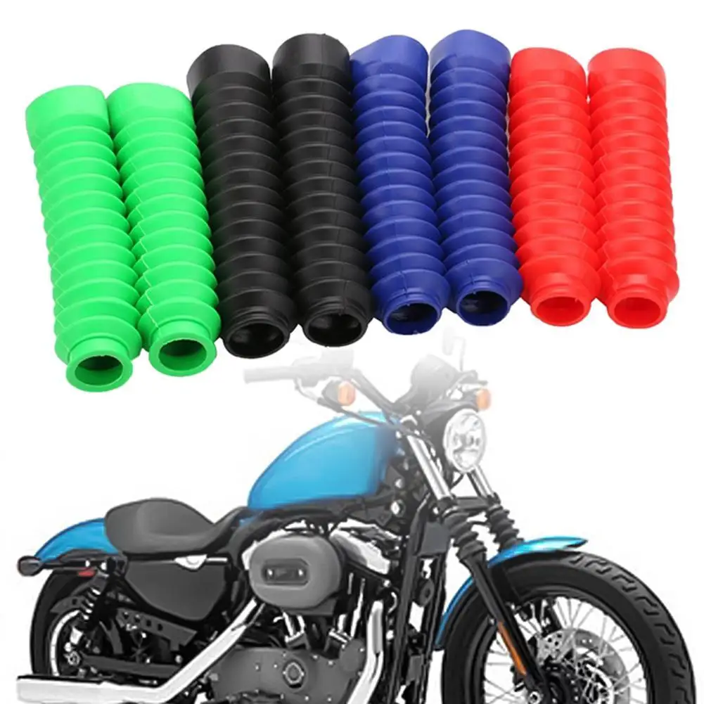 

2Pcs/Set Motorcycle Gaiter Front Fork Boot Cover Shock Dust Guard Protector Rubber Durable Easy to Install Motorcycle Accessorie