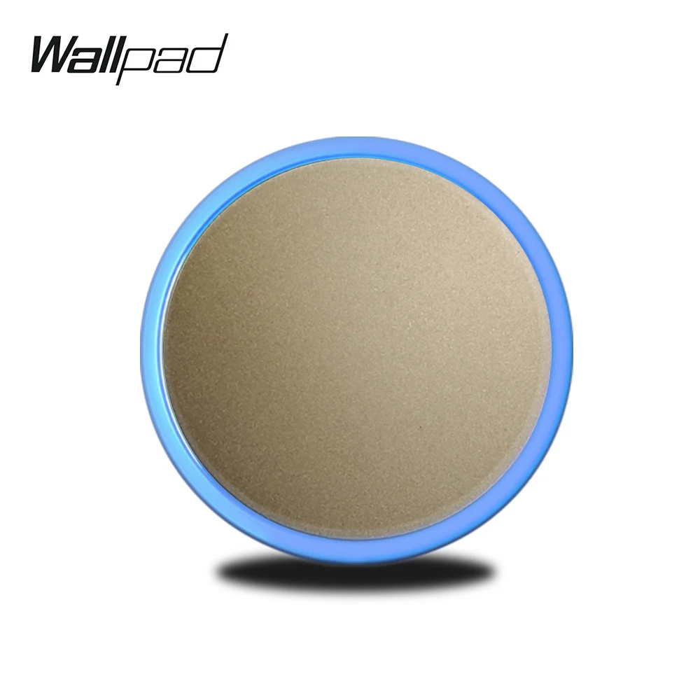 Wallpad L6 1 Gang Wall Switch Push On Off Button Circle LED Indicator Light Power Switch 5 Colors DIY Free Combination