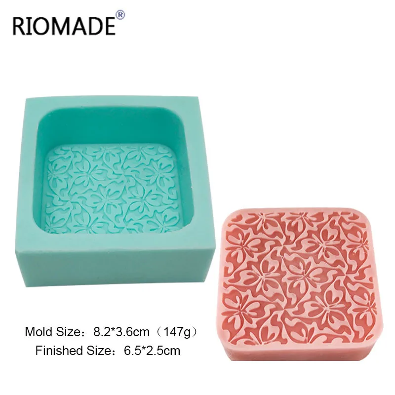 3 Styles Pattern Handmade Soap Mold DIY Carved Square Round Silicone For Soap Making Mould Chocolate Cake Decorating Tools