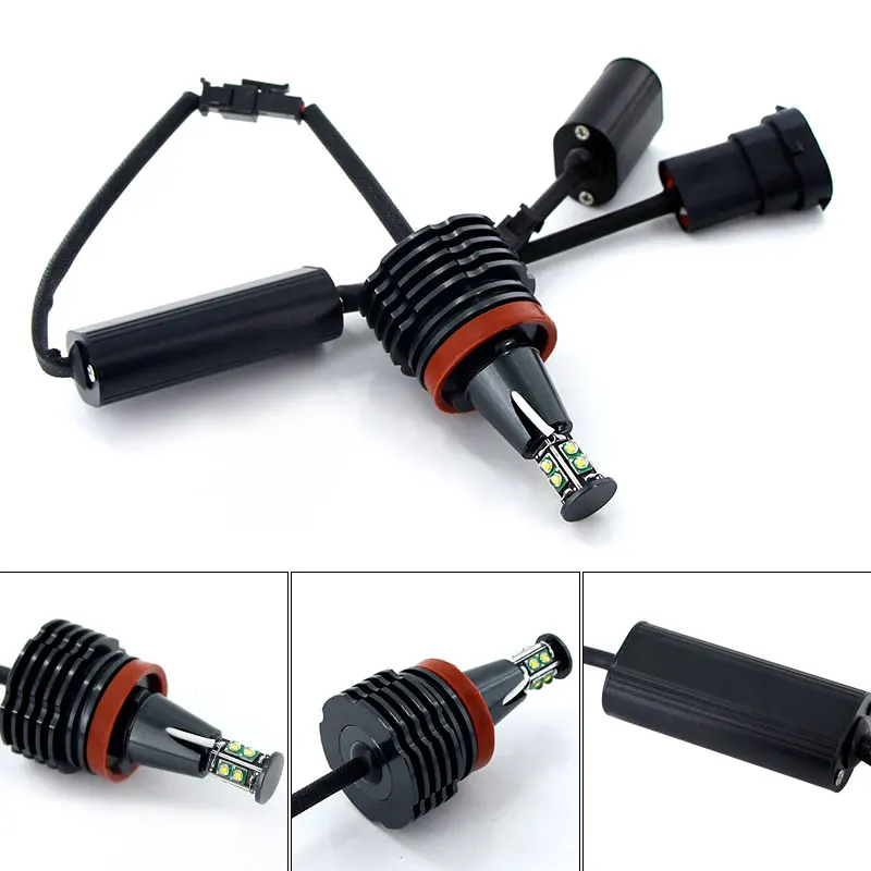 2Pcs/Set  H8 Error Free 120W  LED Angel Eye Marker Lights Bulbs For BMW 1 3 5 Series E60 E61 E70 E71 E90 E92 E93 X5 X6 Z4 M3