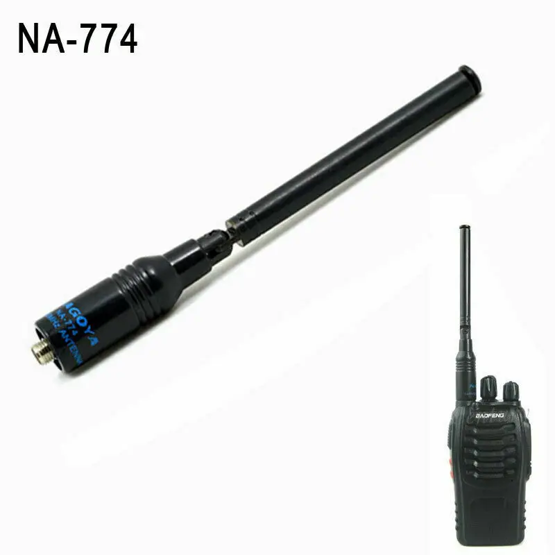 Nagoya-Reemplazo de antena de doble banda para walkie-talkie, accesorio de repuesto para Baofeng NA-774, BF-UV5R, BF-UV6, BF-480, BF-320