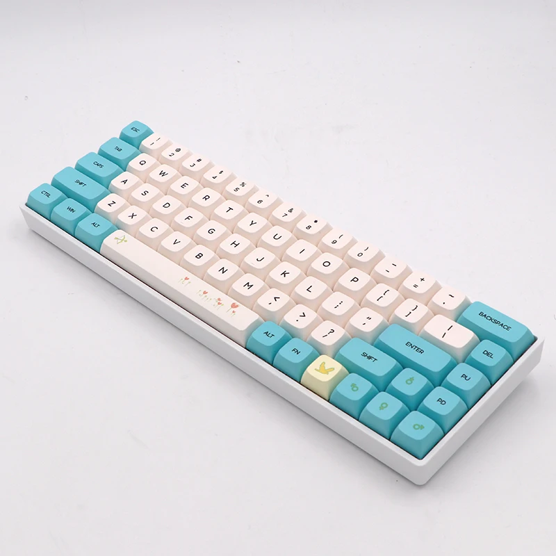 Chunyang Cyan Ethermal Dye Sublimation PBT Tastenkappen Weiß Schriftarten Für Wired USB Mechanische Tastatur