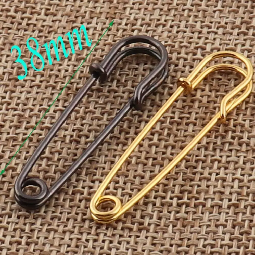 200 PCS Craft Black/Gold Safety Pins,Brooch Stitch Markers Safety Pins,Loops Charms Tag Jewelry Tag-1.5\