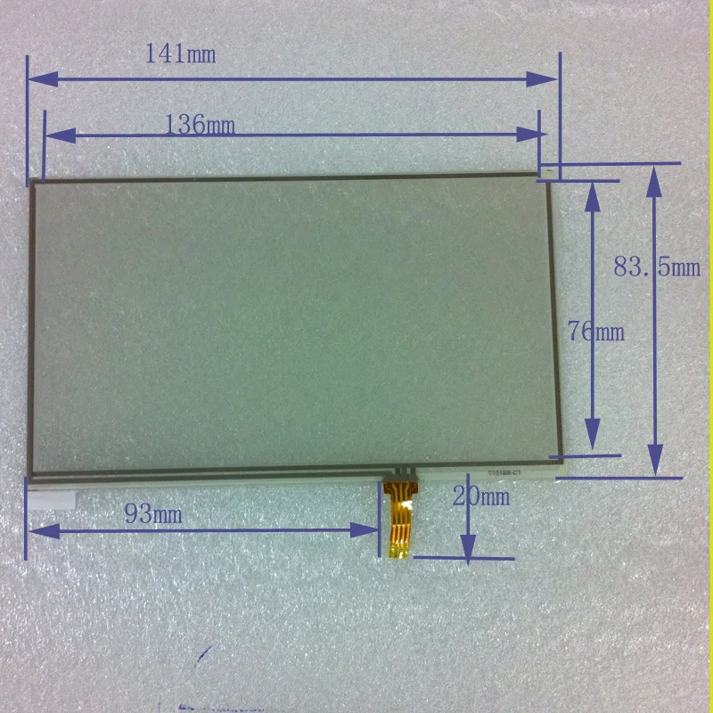 

6-inch four-wire 141*83.5 resistance touch screen compatible for GPS navigation accessories universally, Newsmy S6000TV S6800TV