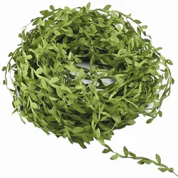 Plantas artificiales de hoja de seda para boda, enredaderas de imitación, accesorios decorativos para el baño, guirnalda Diy, decoración del hogar, 10M