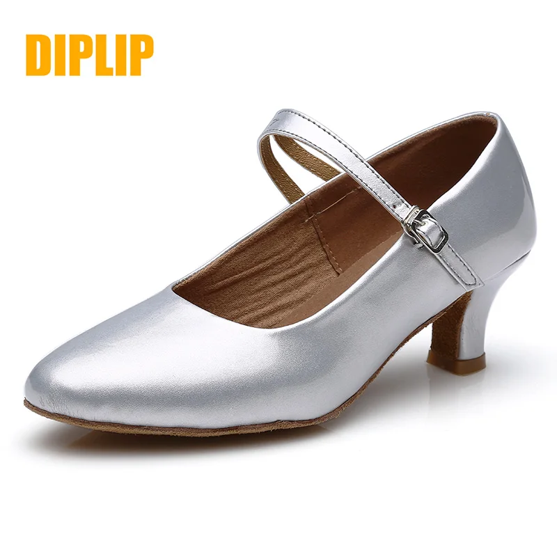 DIPLIP New Modern Dance Shoes Women National standard dance Girls Dancing Shoes High Heeled Ballroom Latin Dance Shoes For Women