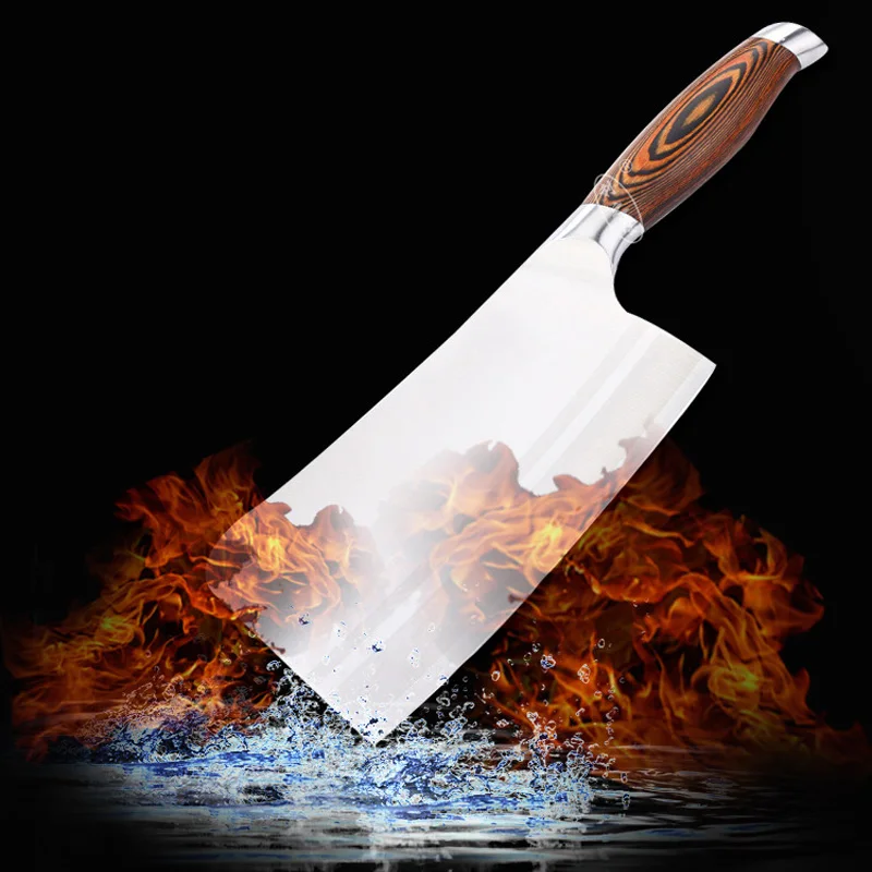 Cut Bone Axe Kitchen Chop Bone Knife Hotel Slaughter Chef Professional Handmade Chopper 9CR18mov Stainless Steel Cutting Tool