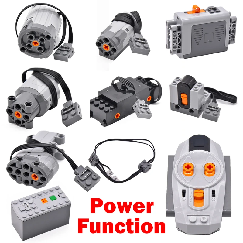 Power Functions Servo Train Car Motor Polarity Switch IR Speed Remote Control Receiver Battery Box Educational Kid Program Toys