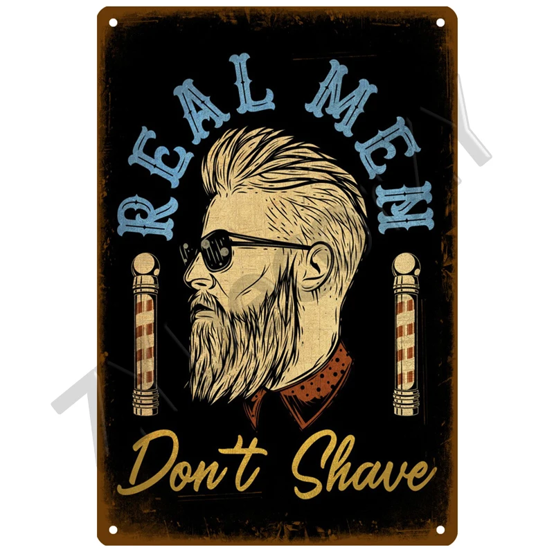 Barber Shop Tin Sign Poster Vintage Wall Posters Metal Sign Decorative Wall Plate Kitchen Plaque Metal Vintage Decor Accessories