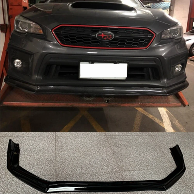 High Quality Car Front Bumper Splitter Lip Chin Spoiler Diffuser Bumper Body Kits For Subaru WRX STI 2015 2016 2017 2018 2019