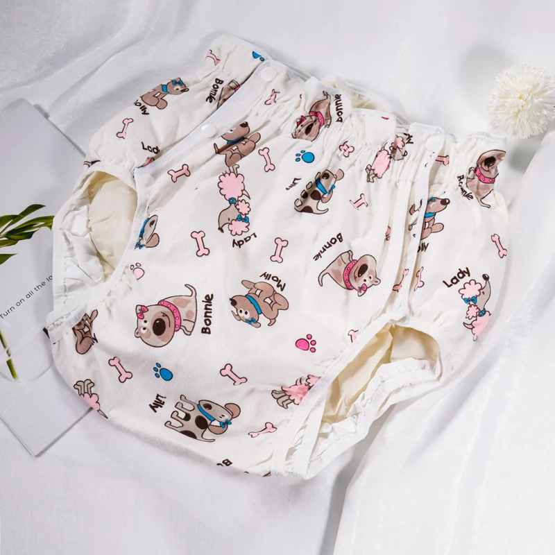 FUUBUU-pañal para adulto, pantalones de incontinencia, cambiador de pañales, ABDL, lindo perro, XL, envío gratis, 2215