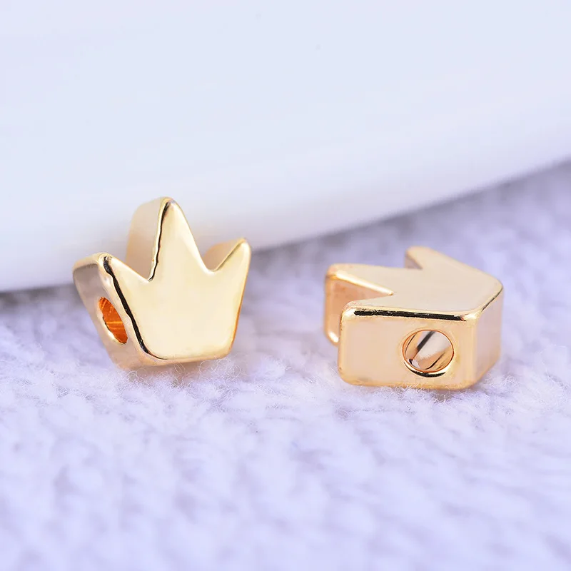 

JFE39 Lovely Crown Spacer Beads Gold Electroplated Bead Accessories Fashion DIY Jewerly Finding Wholesale 100pcs/lot