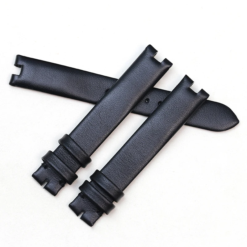 PESNO Calf Skin Leather Watch Straps for Women Wrist Cow Hide Watch Bands Top Layer Leather Belts Suitable for Gucci YA 141.4/5