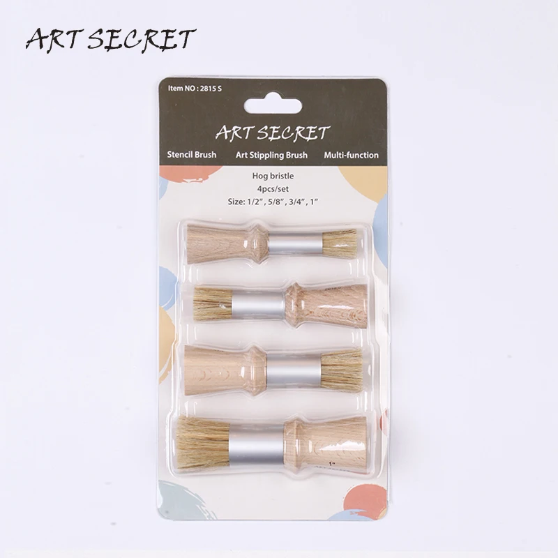 

Artsecret Stencil Brush Stippling Multi Function With Hog Bristle Beech Wooden Handle 2815S