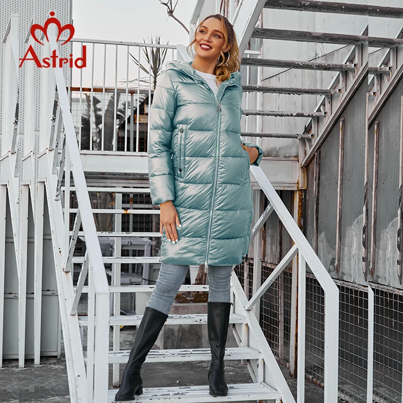 Astrid 2022 Winter new arrival down jacket women with a hood fashion style color black long winter for women AR-3037