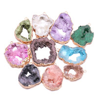 Natural Stone Crystal Pendants Irregular Shape Exquisite accessories DIY for Necklace or Jewelry Making Size 40*30-50*30mm